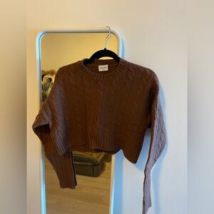Sunday Best Brown Cable Knit Sweater
